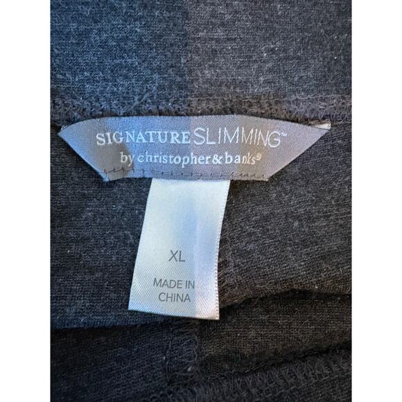 Christopher & Banks Signature slimming Pull on stretch pants gray XL - Picture 2 of 6